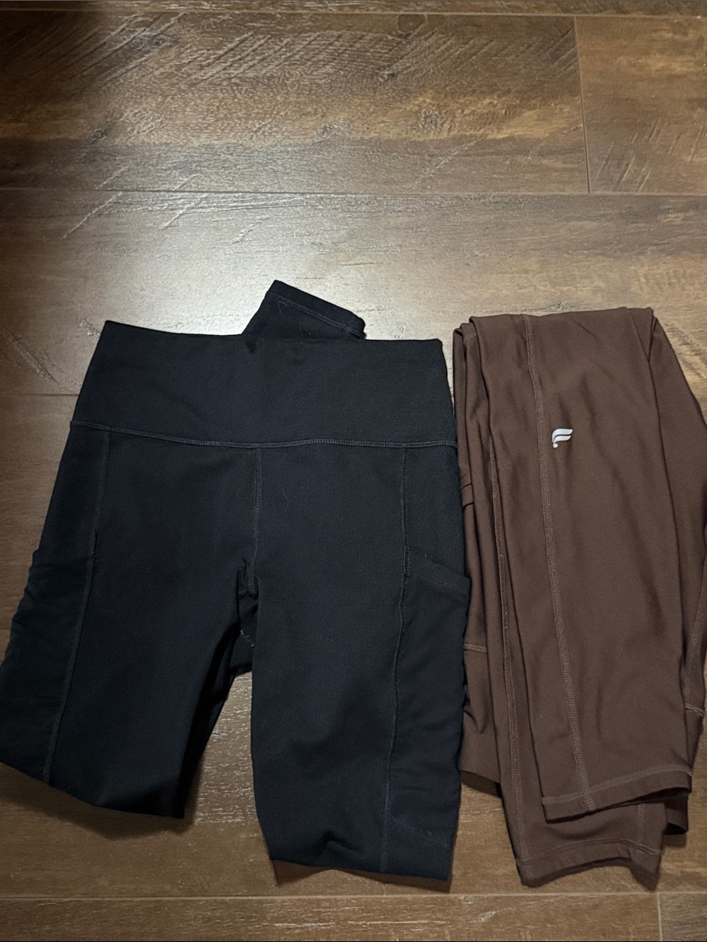 Fabletics Black and Brown Leggings Set